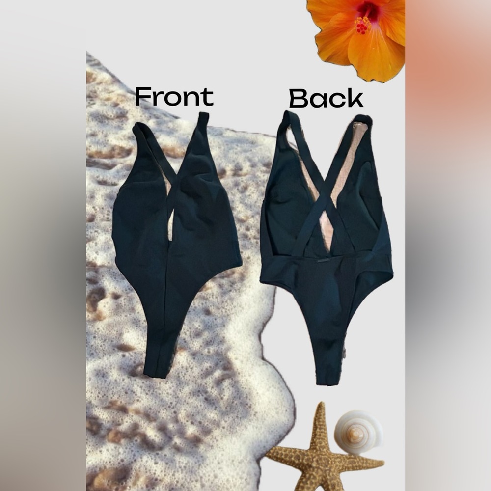 Kendall&Kylie one piece thong bathing suit
